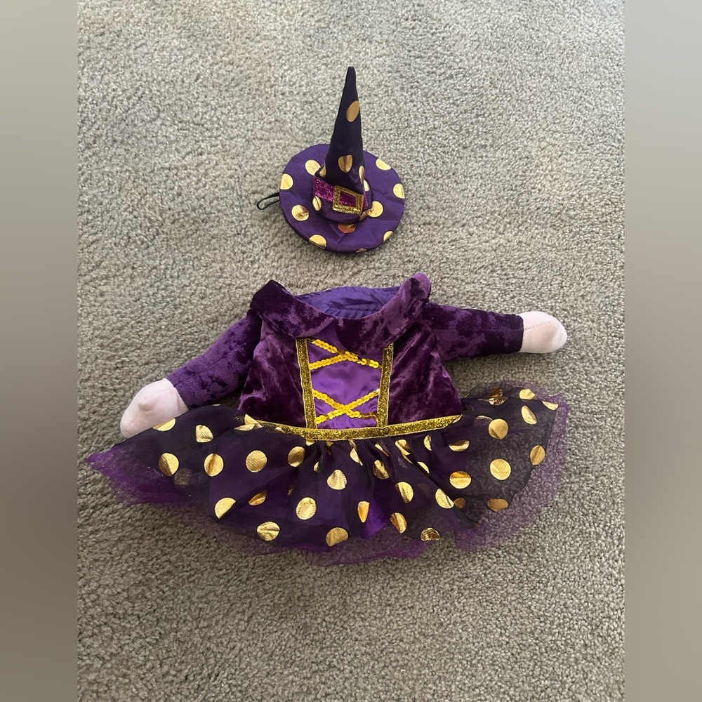 Purple and Gold Dogs Witch Costume